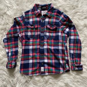 Abercrombie and Fitch Red and Blue Plaid Flannel.